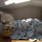 Pilota de vara, matlasata - cu 2 fete, 150 gr/mp, imprimata, umplutura puf siliconizat, Geometric - imagine 3