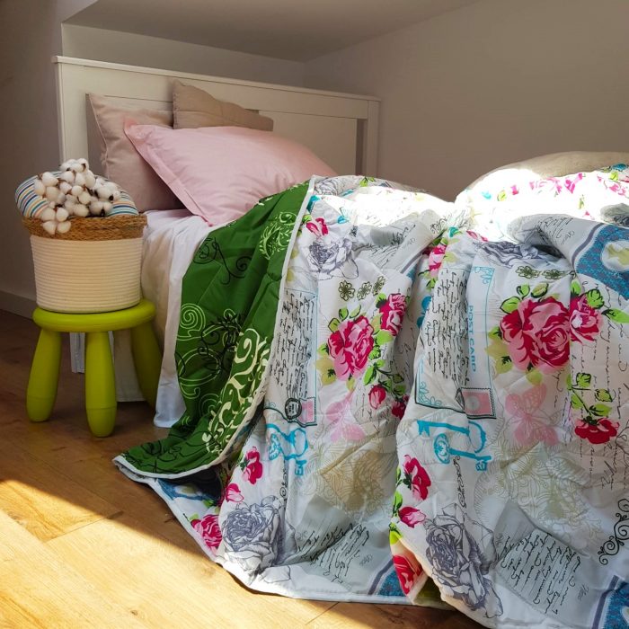 Pilota de vara, matlasata - cu 2 fete, 150 gr/mp, imprimata, umplutura puf siliconizat, Rosses - imagine 3