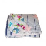 Pilota de vara, matlasata - cu 2 fete, 150 gr/mp, imprimata, umplutura puf siliconizat, Stars - imagine 6