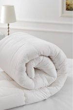 Pilota matlasata de iarna, 180x215 cm, 300 g/mp, alba - imagine 2