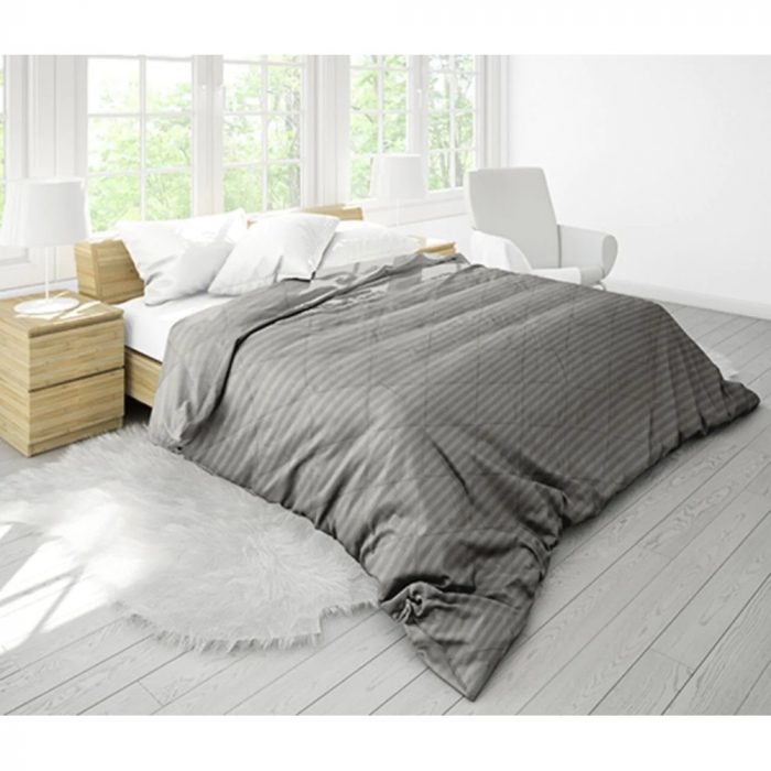 Pilota de iarna calduroasa cu umplutura fibra de bambus – 2200gr – 200x220cm, Gri - imagine 3