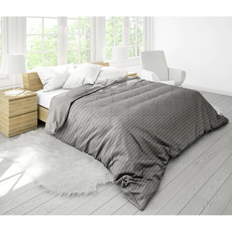 engros-pilota de iarna calduroasa cu umplutura fibra de bambus 2200gr 200x220cm gri 2