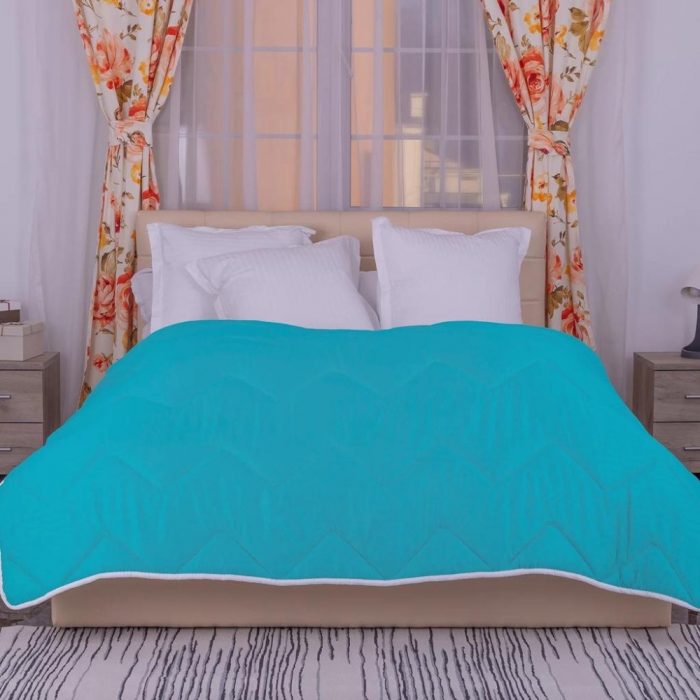 Pilota matlasata calduroasa, cu textura satinata -1800 gr - 180x200cm, Albastru - imagine 4