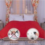 Pilota matlasata calduroasa, cu textura satinata -1800 gr - 180x200cm, Rosu - imagine 3