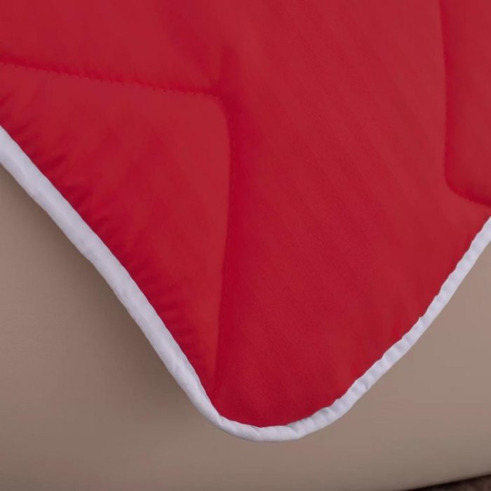 Pilota matlasata calduroasa, cu textura satinata -1800 gr - 180x200cm, Rosu - imagine 2