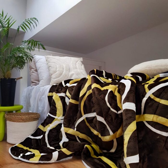 Pilota matlasata, cocolino, 575gr/mp, 140x200 cm, model cerc - imagine 3