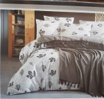 Set pentru pat XXL cu cuvertura tesuta, bumbac 100%, 200x240 cm - Grey Pike
