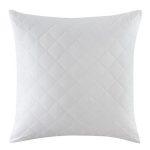 Perna matlasata cu umplutura cu puf siliconizat - 70x70 cm, alba