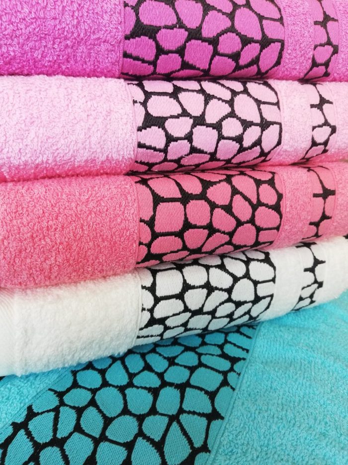 Set 5 prosoape baie multicolor 100% bumbac ,50x90cm  - Roxanne - imagine 2