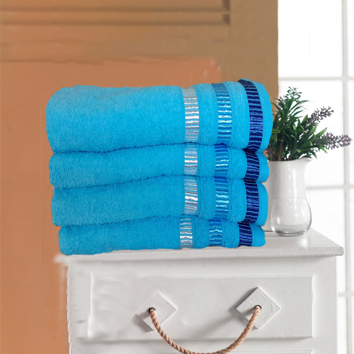 Prosop baie pentru maini - Ingie turquoise - 100% bumbac, 30x50 cm - imagine 4