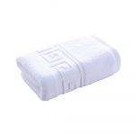 Prosop Jacquard baie Greek Border - 100% bumbac, 50x90 cm, alb - imagine 2