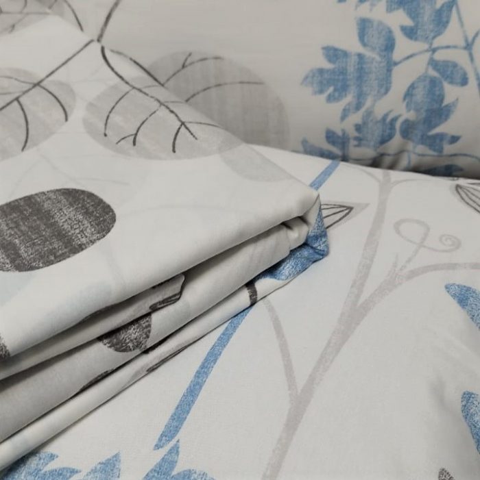 Lenjerie de pat 2 persoane, 60% bumbac, 40% poliester, ranforce La-VIVA, decor floral 06 - imagine 2