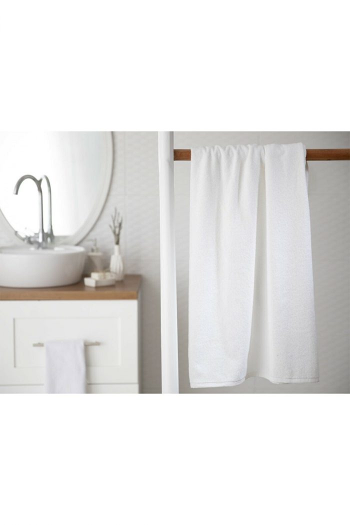 Prosop jacquard - Hotel, fara model - 70x140 cm - 100% bumbac, 600 g/mp, alb - imagine 5