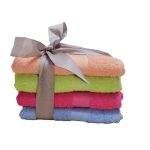 Pachet promo - 4 prosoape de baie, uni pastel, 100% bumbac - 50x90 cm - multicolor - imagine 7