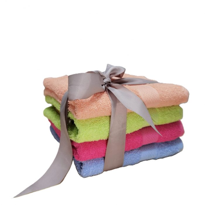 Pachet promo - 4 prosoape de baie, uni pastel, 100% bumbac - 50x90 cm - multicolor - imagine 8