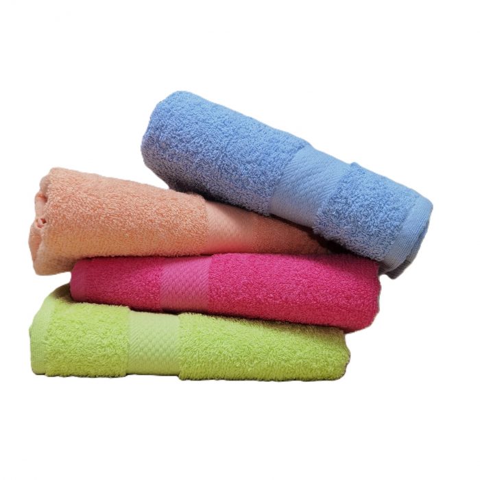 Pachet promo - 4 prosoape de baie, uni pastel, 100% bumbac - 50x90 cm - multicolor - imagine 2