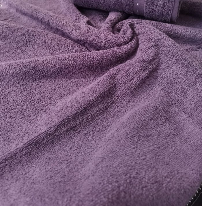 Set 2 prosoape baie , dimensiunea 50x90cm , Bathroom Home Colection - Purple - imagine 2