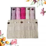 Set 6 prosoape 50x90cm ,cu ciucuri, bumbac 100% , Bavaro Home Colection 013