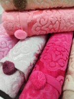 Set 6 prosoape 50x90cm ,cu ciucuri, bumbac 100% , Bavaro Home Colection 015 - imagine 2