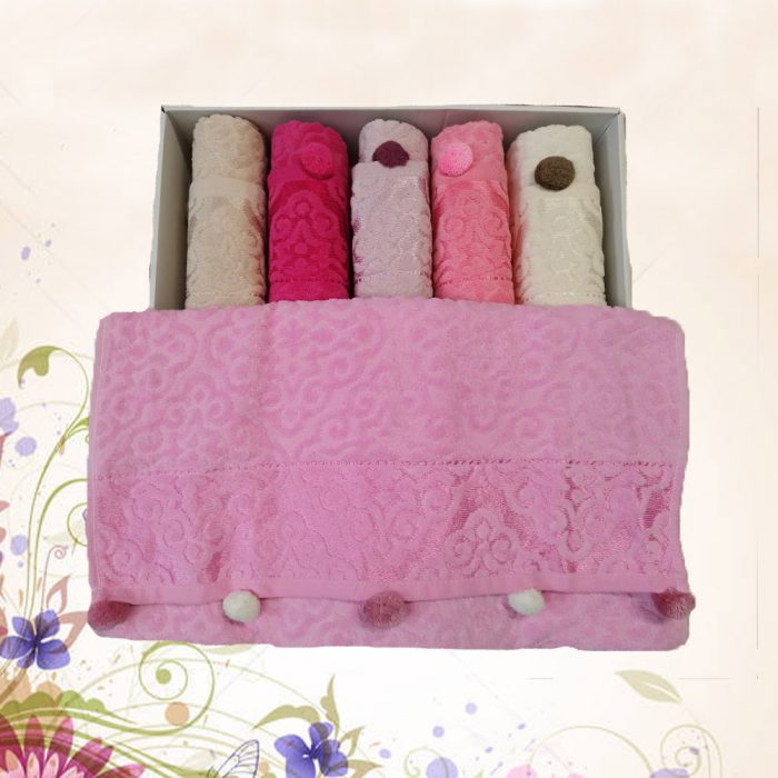 Set 6 prosoape 50x90cm ,cu ciucuri, bumbac 100% , Bavaro Home Colection 015 - imagine 3