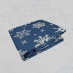 Cearceaf de pilota , 100% bumbac, albastru cu fulgi de zapada, 180x215 cm,