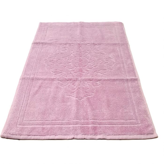 Prosop baie 100% bumbac, jacquard, dimensiune 50x70 cm (pentru picioare), roz pastel - imagine 3