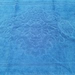 Prosop baie 100% bumbac, jacquard, dimensiune 50x70 cm (pentru picioare), albastru - imagine 2