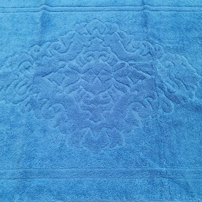 Prosop baie 100% bumbac, jacquard, dimensiune 50x70 cm (pentru picioare), albastru - imagine 2