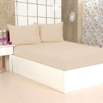 Husa pat tricot, bumbac 100%, 100×200+30cm + fata de perna 50x70cm  - Crem