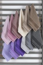 Set 4 prosoape baie  50x90cm , bumbac 100% ESSENCE - MIXT -Sylver Grey -E10 - imagine 3