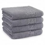 Pachet 6 Prosoape baie Greek Border 50x90 cm, 100% bumbac - Gri