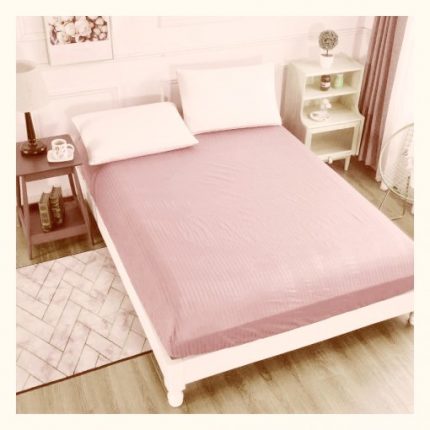 engros-husa de pat damasc saten de culoare roz pudra