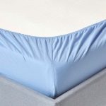 Husa pat tricot, bumbac 100%, 100x200+30cm + fata de perna 50x70cm - Blue - imagine 3