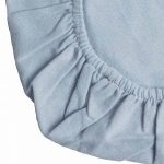 Husa pat tricot, bumbac 100%, 100x200+30cm + fata de perna 50x70cm - Blue - imagine 2