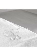 Husa IMPERMEABILA alba, microfibra cu elastic 140x200 cm - imagine 3