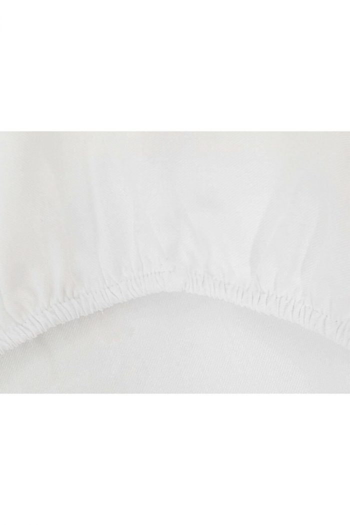 cearceaf pat cu elastic 120x200+20cm , bumbac 100% , Ranforce LA-VIVA - ALB - imagine 3