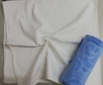 Set 2 prosoape baie 100% Katifee, 50x90cm White & Blue - imagine 2