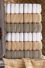 Set 6 prosoape baie  70x140cm , bumbac 100% LADICK 01 - imagine 2