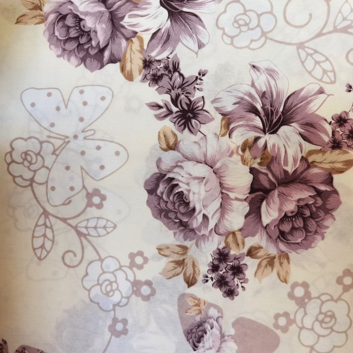 Lenjerie de pat 2 persoane, 60% bumbac, 40% poliester, ranforce La-VIVA, decor floral 13 - imagine 2