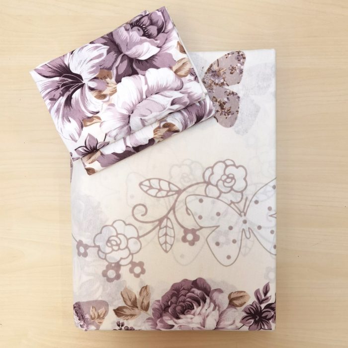 Lenjerie de pat 2 persoane, 60% bumbac, 40% poliester, ranforce La-VIVA, decor floral 13 - imagine 3