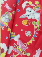 Cearceaf pat , cu iepurasi de Paste  ,bumbac 100%, 200x220cm P004P - imagine 2