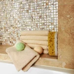 Pachet 6 prosoape baie pentru maini, 30x50 cm, 100% bumbac, ivoire - imagine 3