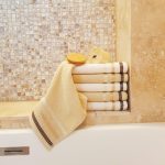 Set 6 prosoape baie - 50x90 cm, 100% bumbac, Cappuccino si crem - imagine 3