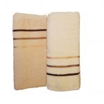 Set 6 prosoape baie - 50x90 cm, 100% bumbac, Cappuccino si crem - imagine 4
