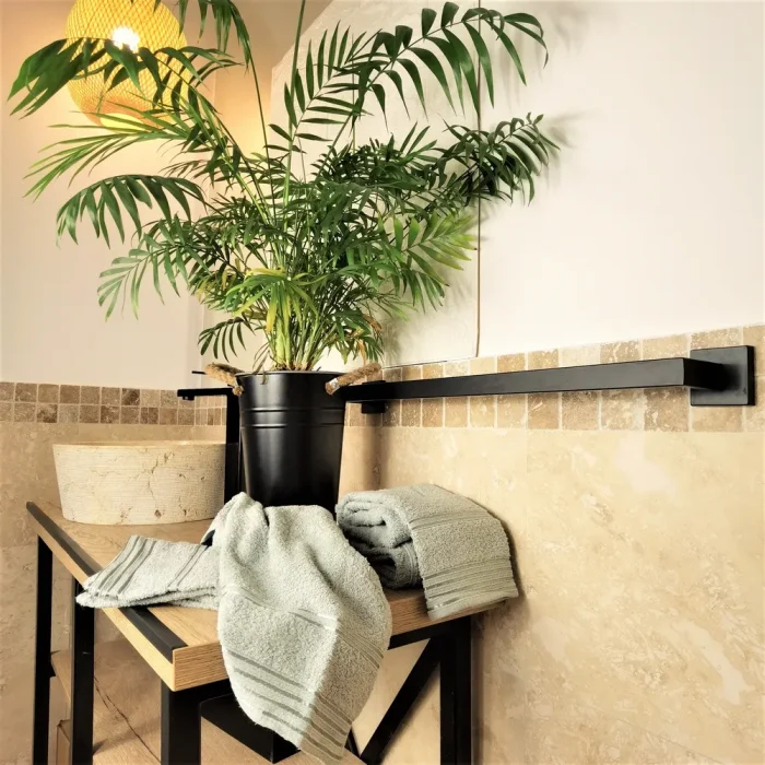 Pachet 2 prosoape baie Eva - 100% bumbac, dimensiunea 40x75 cm, gri - imagine 2