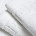 Prosop Jacquard baie Greek Border - 100% bumbac, 50x90 cm, alb - imagine 4