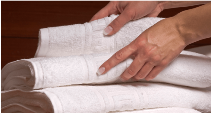 Prosop baie pentru maini Greek Border, 100% bumbac, 30x50 cm, alb - imagine 8