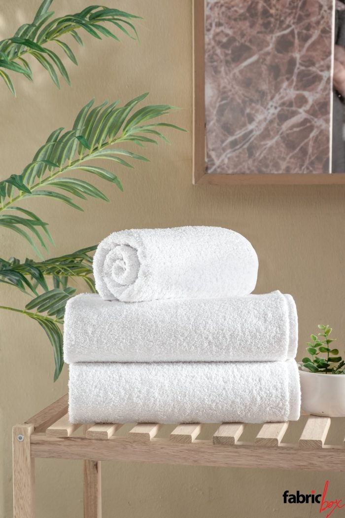 Pachet 6 Prosoape bumbac,alb, fara bordura 50x90cm-450gr/mp - imagine 13