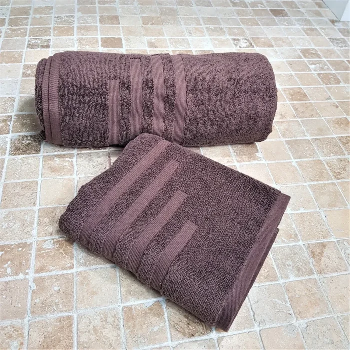 Prosop maro bumbac 100% SPA - Edition 1, dimensiune 50x70 cm (pentru picioare) - imagine 4