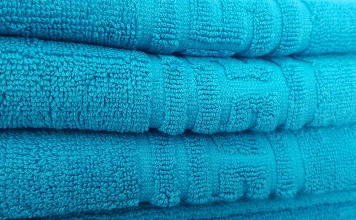 Pachet 3 Prosoape baie,  Greek Border 70x140 cm, 100% bumbac - Turquoise - imagine 3